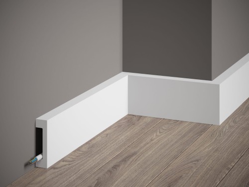 Listwa przypodłogowa Mardom Decor MD008P PolyForce 8 cm biała RAL 9003