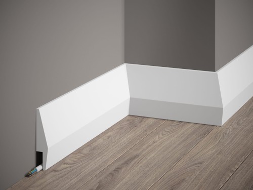 Listwa przypodłogowa PolyForce MD016P Mardom Decor 10 cm biała RAL 9003