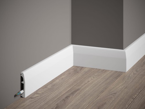 Listwa przypodłogowa PolyForce MD017P Mardom Decor 6,9 cm biała RAL 9003