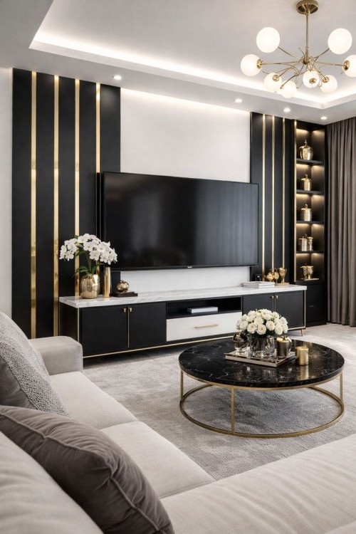 Ścianka telewizyjna ze złotą wstawką 1-2.png