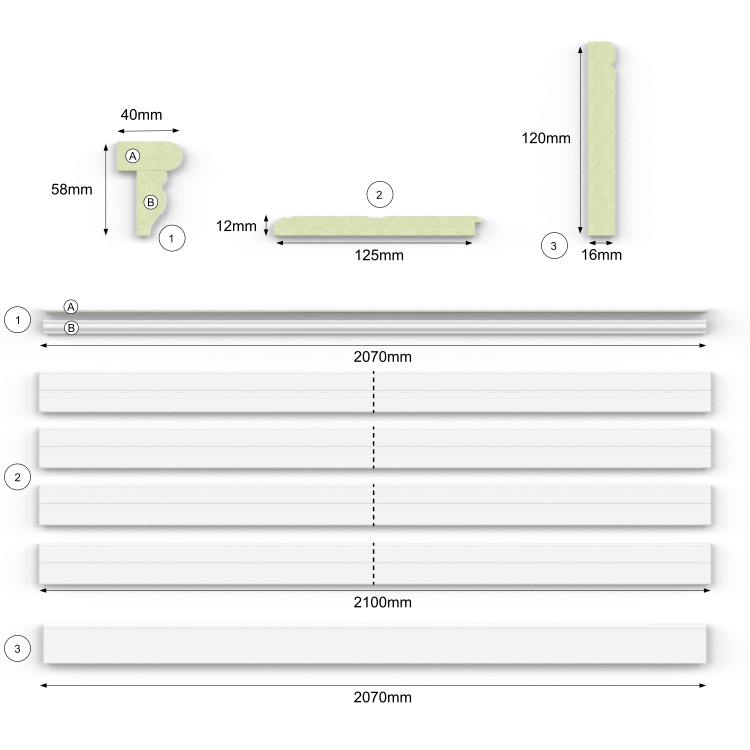 Zestaw boazeria angielska London Grande przecięta listwa środkowa.png
