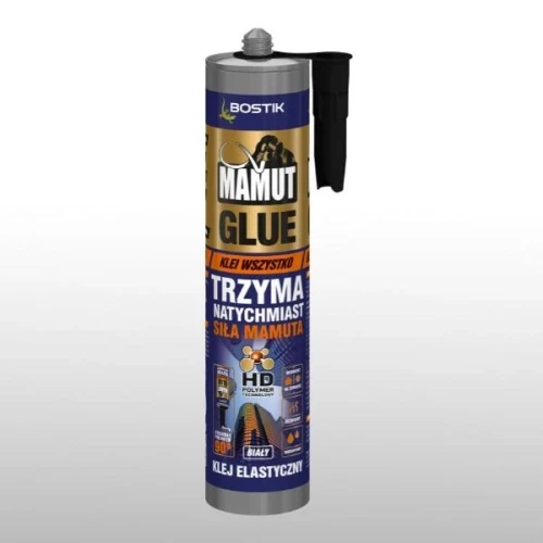 KLEJ MAMUT 290ml biały do listew przypodłogowych MDF i drewnianych.webp