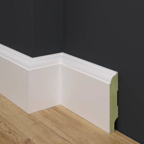 Listwa przypodłogowa MDF MORA 41 80 mm biała RAL 9003
