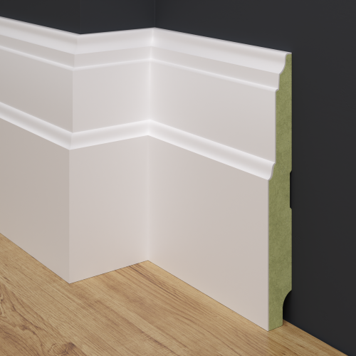Wysoka listwa przypodłogowa MDF CAVO 36 150 mm biała RAL 9003