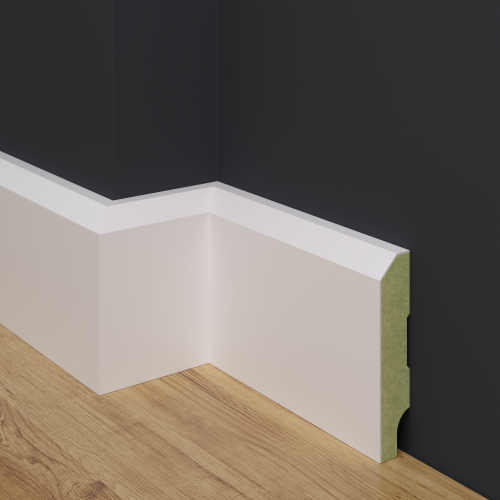 Klasyczna listwa przypodłogowa MDF ARVO 9 80 mm RAL 9003