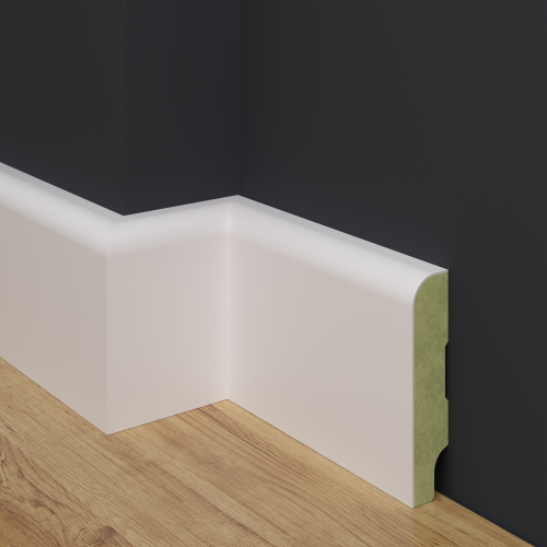 Biała listwa przypodłogowa MDF SOLA 85 – 80 mm
